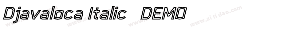 Djavaloca-Italic - DEMO字体转换